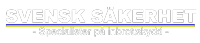 Svensk säkerhet logo vit